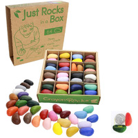Crayon Rocks Just Rocks In A Box, 32 Colors, Tripod Grip Crayons Made For Handwriting Development In Kids And Toddlers, Fun & Educational, Creative Activity, 2 Of Each Color - 64 Count