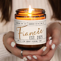 Fiance Gifts For Women, Engagement Gift - 'Fiancee Est. 2025' Soy Wedding Candle, W/Champagne On Ice - Infused W/Essential Oils I Engagement Gifts For Her I Bridal Shower Gifts I 50Hr Burn, Usa Made