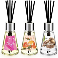 Xcleen Reed Diffuser Of 3 Pack, Escape/Citrus/Sandalwood, Scented Diffuser With 15 Fiber Sticks, Home Fragrance Oil Diffuser, Air Freshener For Bathroom & Bedroom, Each 1.7Fl Oz, Total 5.1Oz