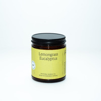 Fontana Candle Company - Lemongrass Eucalyptus | Lightly Scented Candle | Made From Beeswax And Coconut Oil | Essential Oil | Wood Wick | Long Lasting | Non Toxic Clean Burn