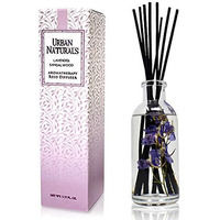 Urban Naturals Lavender Sandalwood Essential Oil Reed Diffuser Set With Natural Bamboo Reeds Sticks | Aromatic Lavender, Golden Amber & Woods | Vegan. Made In The Usa