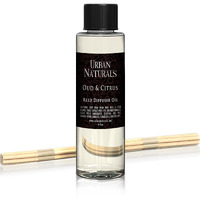 Urban Naturals Reed Diffuser Oil Refill, Oud & Citrus Diffuser Oils With Oud, Cedar, Citrus, Amber, 4 Oz + Free Reed Sticks, Made In The Usa