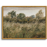 Oiqartoiq Framed Vintage Landscape Wall Art Natural Scenery Oil Painting Canvas Prints Country Farmhouse Aesthetic Decor Pictures For Kitchen Bedroom Living Room Bathroom