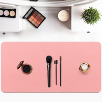 Makeup Mat For Vanity - Waterproof | Oil-Proof | Dust-Resistant | Soft And Comfortable Desk Protection, Ideal For Makeup Tables And Workbenches (15.7""X31.5"", Pink)