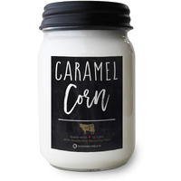 Milkhouse Candle Company - Caramel Corn - 13Oz Beeswax And Soy Candles - Farmhouse Collection - 100% Natural, Paraffin Free, With Premium Fragrance Oil, Glass Jars With Lids