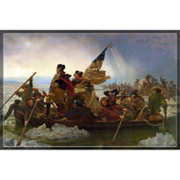 Emanuel Leutze Washington Crossing The Delaware River 1851 Oil On Painting Cool Wall Art Print Poster 18X12