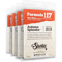 Shortie's Candle Company Autumn Splendor Wax Melts Bulk Pack - Formula 117-4 Highly Scented 3 Oz. Bars (12 Oz. Total) - Made With Natural Oils - Christmas & Holiday Air Freshener Cubes Collection