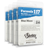 Shortie's Candle Company Blue Moon Wax Melts Bulk Pack - Formula 117-4 Highly Scented 3 Oz. Bars (12 Oz. Total) - Made With Natural Oils - Fresh & Clean Air Freshener Cubes Collection