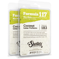 Shortie's Candle Company Coconut Lime Verbena Wax Melts Multi Pack - Formula 117-2 Highly Scented 3 Oz. Bars (6 Oz. Total) - Made With Natural Oils - Fruit & Berry Air Freshener Cubes Collection