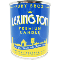 Long-Burning, One-Pint Premium Candles For Men | Vintage Inspired Oil Can Design | Lexington - Kentucky Bourbon & Oak | Soy Wax, Vegan Friendly, Made In The Usa | Fury Bros. | Classically Cool