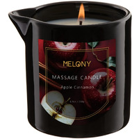 Melony Luxury Massage Candle - Moisturising, Body Oil Candles For Muscle Relaxation, Home Spa, 8.1Oz (Apple Cinnamon)
