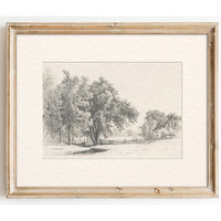 Kizbok Vintage Wall Art Decor Neutral Landscape Sketches Canvas Prints Vintage Landscape Oil Painting Art Pictures For Bedroom, Farmhouse Wall Decor For Bathroom Home(11"" X 14""-Unframed)