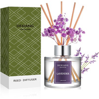 Fresh Lavender Reed Diffuser Set - 3.38 Fl Oz (100Ml) Essential Oil With 6 Reed Sticks | Home & Bathroom Decor