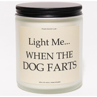 Light Me When The Dog Farts Candle, Gifts For Doggy Lovers, Dog Farts Candle, Pooch Mom Gifts For Women - Lavender & Eucalyptus, Crafted By Natural Soy Wax & Natural Essential Oils, 7Oz