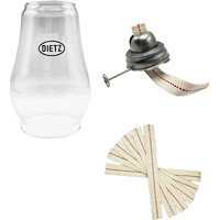 Light Of Mine - Dietz #80 Blizzard Oil Lantern With 7/8"" Replacement Wick Strips (Replacement Blizzard Globe, Burner, And Wick)