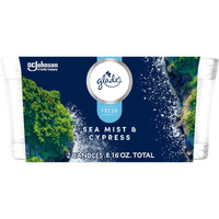 Glade 1-Wick Scented Candle Jar, Sea Mist & Cypress, Air Freshener Infused With Essential Oils, 4.08 Oz, 2 Count