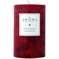 Aroma Naturals Holiday Orange, Clove And Cinnamon Essential Oil Scented Pillar Candle, Warm Spice, 2.5 Inch X 4 Inch