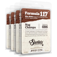 Shortie's Candle Company Nag Champa Wax Melts Bulk Pack - Formula 117-4 Highly Scented 3 Oz. Bars (12 Oz. Total) - Made With Natural Oils - Incense & Earth Air Freshener Cubes Collection