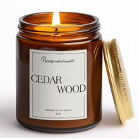 Putart Mahogany & Teakwood Highly Scented Candles For Home, 9Oz Natural Soy Aromatherapy Organic Candle With Essential Oil, Home Fragrance Stress Relief & Meditation Jar Candles Gifts For Men Women