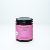 Fontana Candle Company - Wildflower Citrus | Lightly Scented Candle | Made From Beeswax And Coconut Oil | Essential Oil | Wood Wick | Long Lasting | Non Toxic Clean Burn