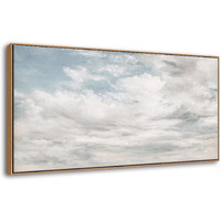 Djsylife Framed Wall Art, Classical Oil Painting Clouds Canvas Prints, Vintage Sky Landscape Pictures For Farmhouse Country Decor, Large Wall Art For Living Room Bedroom 20""X40""