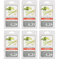Hosley Set Of 6 Lemongrass Citrus Cilantro N Scented Wax Cubes/Melts - 2.5 Oz Each. Hand Poured Wax Infused With Essential Oils. Bulk Buy. Ideal For Weddings, Spa, Reiki, Meditation Settings