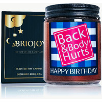 Briojoy Funny Happy Birthday Candle Gifts For Women Men - Fun Relaxing 30Th 40Th 50Th 60Th Birthday Presents - Soy Calming Candle For Home - Sea Salt Jasmine Essential Oil Spa Candle For Stress Relief