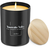 Premium Pine, Bergamot & Cedarwood Scented Candles (Yosemite Valley), Natural Soy Candles Gifts For Women & Men, Hand Poured, Long Lasting Aromatherapy Essential Oil Candle, 8 Oz, 45 Hour Burn Time