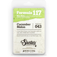 Shortie's Candle Company Cucumber Melon Wax Melts - Formula 117-1 Highly Scented 3 Oz. Bar - Made With Natural Oils - Fresh & Clean Air Freshener Cubes Collection