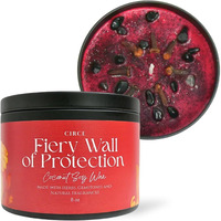 Circe Spell Candle Fiery Wall Of Protection    Coconut Soy Wax Candle Jar- Premium Hand Poured & Long Burning- Herbs, Crystal & Natural Fragrance Oils- Repel Negativity & Shield Aura - Gift - 8Oz