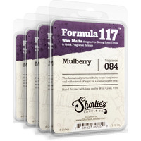 Shortie's Candle Company Mulberry Wax Melts Bulk Pack - Formula 117-4 Highly Scented 3 Oz. Bars (12 Oz. Total) - Made With Natural Oils - Christmas & Holiday Air Freshener Cubes Collection