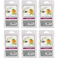 Hosley Set Of 6 Jasmine Orange Blossom Scented Wax Cubes/Melts - 2.5 Oz Each. Hand Poured Wax Infused With Essential Oils. Bulk Buy. Ideal For Weddings, Spa, Reiki, Meditation Settings