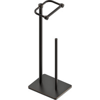 Ruacq Toilet Paper Holder Stand, Bathroom Toilet Paper Roll Holder Free Standing With Storage For 4 Rolls, Post Pivoting Design, Stable Weighted Base, Sus304 Stainless Steel (Oil Rubbed Bronze)