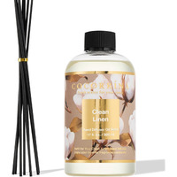 Cocorr  Na Reed Diffuser Refill Clean Linen 17Oz (500Ml) With 8 Rattansticks - Premium Long-Lasting Essential Oil Air Freshener, Home Fragrance For Bedroom, Bathroom Home Decor