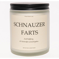 Schnauzer Gifts & Decor, Schnauzer Gifts For Women, Dog Farts Candle, Dog Mom Gifts For Women - Lavender & Eucalyptus, Crafted By Natural Soy Wax & Natural Essential Oils, 7Oz