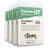 Eucalyptus Leaf Wax Melts Bulk Pack - Formula 117 - 4 Highly Scented 3 Oz. Bars (12 Oz. Total) - Made With Essential & Natural Oils - Fresh & Clean Air Freshener Cubes Collection