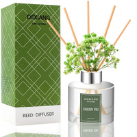 Green Picture Reed Diffuser Set - 3.38 Fl Oz (100Ml) Essential Oil With 6 Reed Sticks | Home & Bathroom Decor
