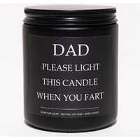 Dad Birthday Gift, Gifts For Daddy, Dad Gifts From Daughter & Son, Daddy Please Light This Candle When You Fart - Sandalwood Scented Candle, Crafted By Natural Soy Wax & Natural Essential Oils, 7Oz