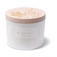 Skeem Print Block 3-Wick Candle - Dune Sage Scented Candle - Herbal & Woodsy Blend - Soy Wax, All Natural Oils - Aromatherapy Candle