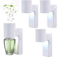 4 Pcs Wall Fragrance Plug In With Night Light And Oil Diffuser Plug With Upgraded Fragrance Concentration Control, Compatible With Bath And Body Works Wallfower Plug For Home, White