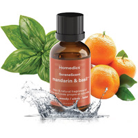 Homedics Serenescent Mandarin & Basil Home Fragrance Oil, 15 Ml, For Use With Homedics Serenescent Mini Waterless Diffuser (Armh-680), Clean & Natural Everyday Collection
