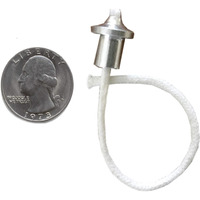 Firefly Fuels Small 5/16    Aluminum Wick Holders With 2.6Mm Cotton Wicks 10-Pack - Pre-Threaded Reusable Set For Small Refillable Oil Lamps, Reusable Candles And Mason Jars