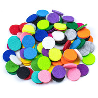 Auear, 100 Pack Replacement Felt Pads Round Essential Oil Diffuser Locket Necklace Refill For Bracelet Car Vent Clip 0.87 Inch