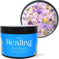 Circe Spell Candle Healing    Coconut Soy Wax Candle Jar - Premium Hand Poured & Long Burning - Herbs, Crystals & Natural Fragrance Oils- Emotional & Physical Renewal - Calming, Self Care, Gift- 8Oz