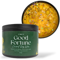 Circe Spell Candle Good Fortune    Coconut Soy Wax Candle Jar - Premium Hand Poured & Long Burning - Herbs, Crystals & Natural Fragrance Oils - Invite Luck, Positivity & Success - Self Care, Gift- 8Oz