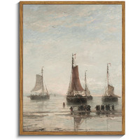 Insimsea Framed Canvas Prints Art Vintage Decor, Room Decor Classical Marine Oil Painting Canvas Prints Wall Decorations, Home Office Farmhouse Bathroom Wall Art Eclectic, 11""X14""