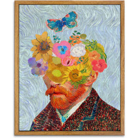Kbkbart Framed Van Gogh Wall Art, Vintage Abstract Impressionist Canvas Oil Painting, Antique Victorian Wall Decor, Van Gogh Poster Art Prints For Bedroom Living Room, Gallery, Gifts For Friends Or Family(8""X10"")