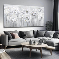 Wall Decor For Living Room Landscape Artwork Blossom Oil Paintings For Bedroom Kitchen Office Home Decorations 29""X58""