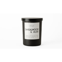 Leoben Co | Masculine Aromas | Small Batch | Soy Wax | 40 Hours | Scented Mens Candles With Natural Essential Oils | Vegan (Sandalwood & Musk)