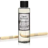Urban Naturals Reed Diffuser Oil Refill, Sandalwood & Eucalyptus Diffuser Oils With Musk, Herbal Woods, 4 Oz + Free Reed Sticks, Made In The Usa